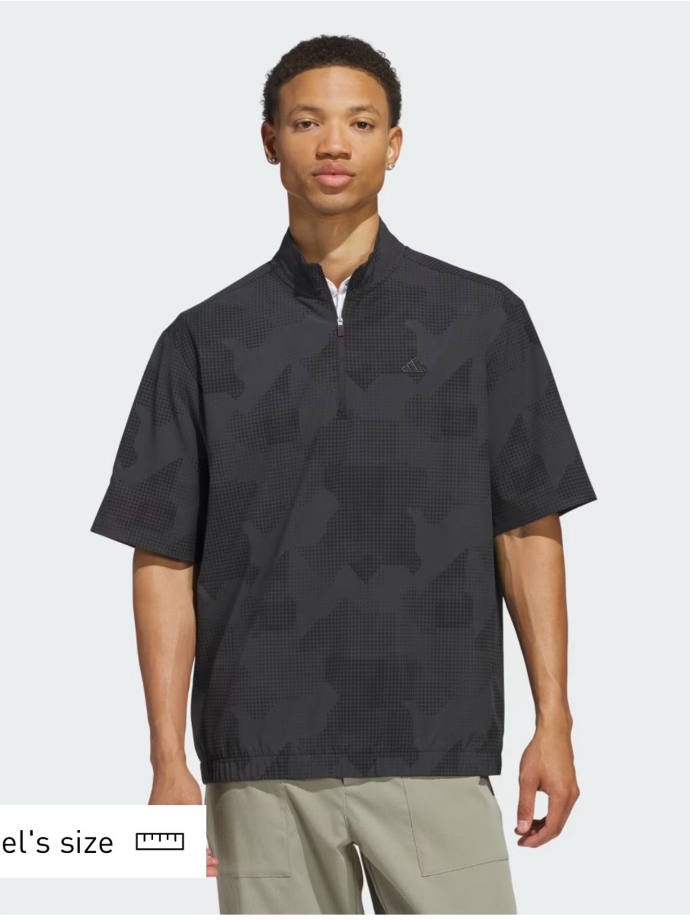 Adidas XL Go-To DWR Short Sleeve Half Zip Golf Water Resistant Pullover